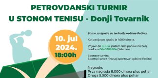 Стонотениски турнир у сусрет Петровдану